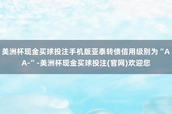 美洲杯现金买球投注手机版亚泰转债信用级别为“AA-”-美洲杯现金买球投注(官网)欢迎您