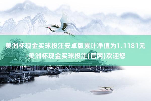 美洲杯现金买球投注安卓版累计净值为1.1181元-美洲杯现金买球投注(官网)欢迎您